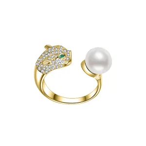 Leopard Freshwater Pearl Ring WR00161 | SAFARI