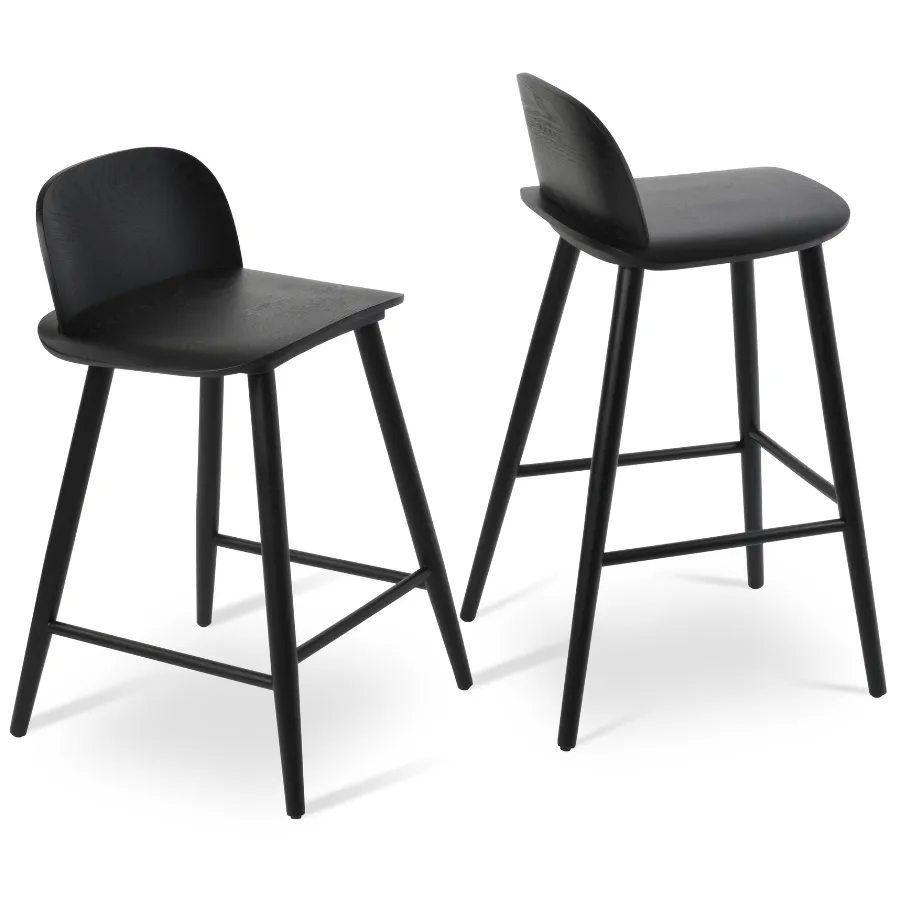 Low Back Wood Counter Stool Janelle