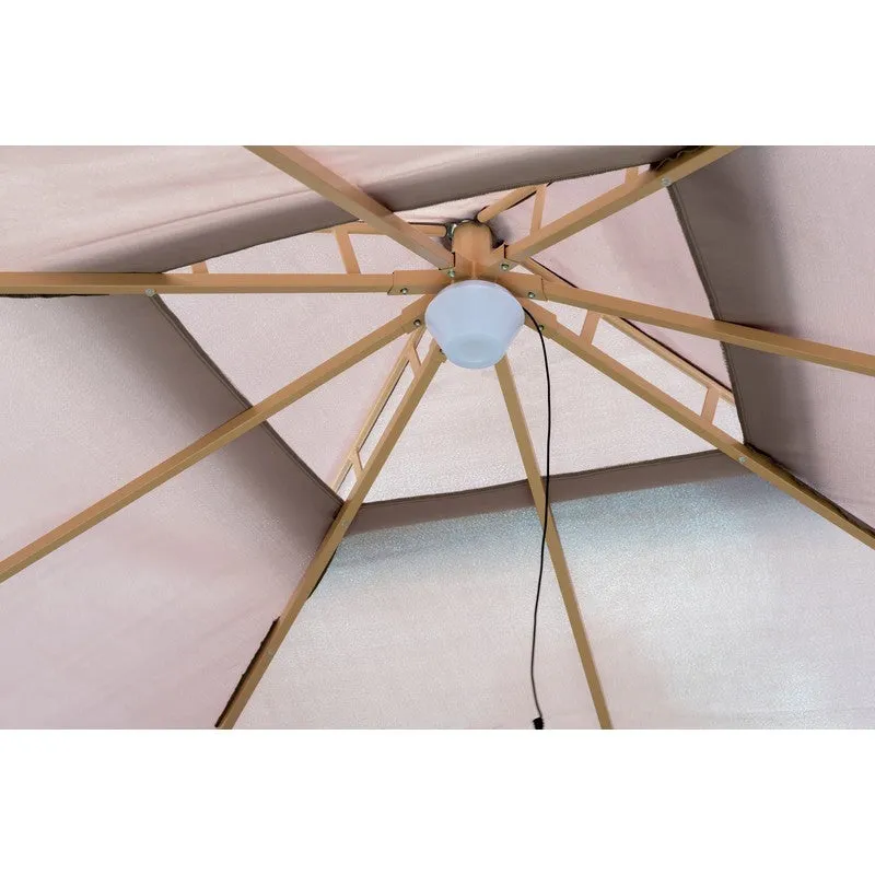 Luxury Garden Gazebo by Garden Must Haves with a 3 x 3M Taupe Canopy