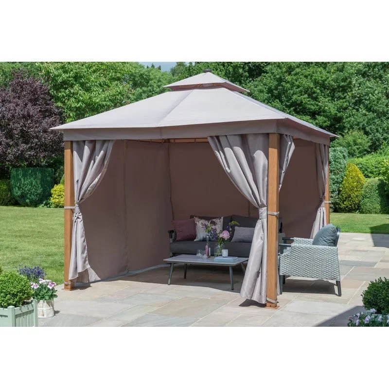 Luxury Garden Gazebo by Garden Must Haves with a 3 x 3M Taupe Canopy