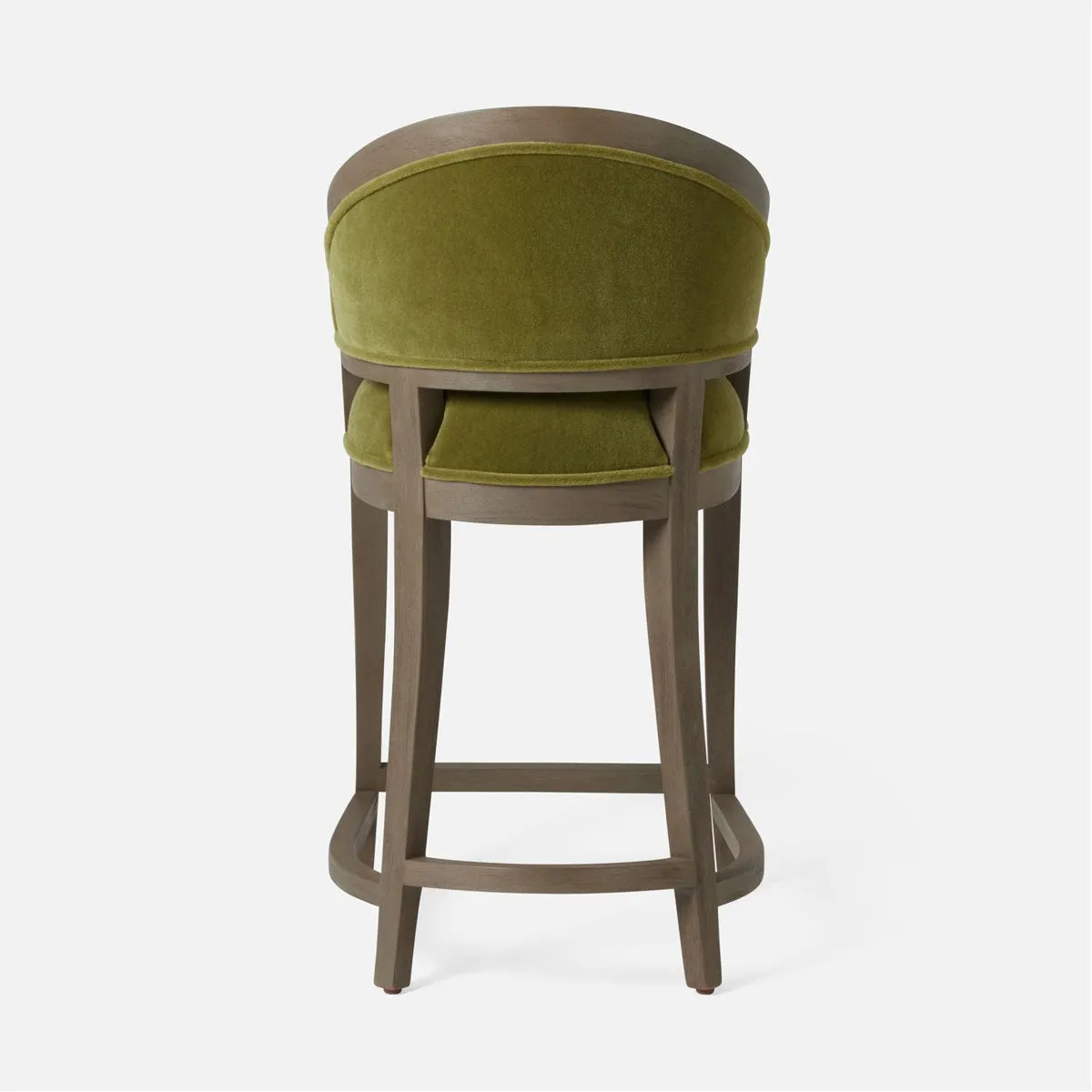 Made Goods Sylvie Curved Back Counter Stool in Mondego Cotton Jute