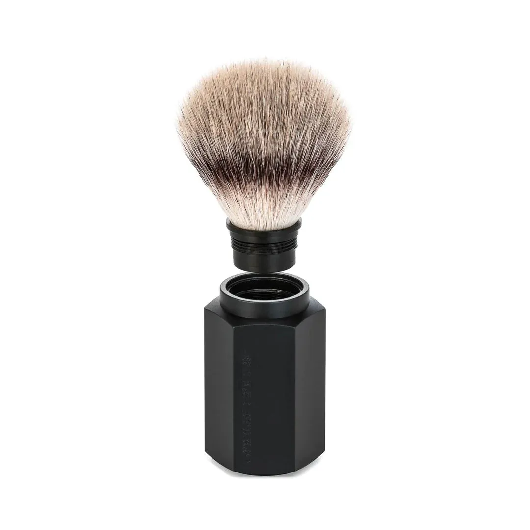 MÜHLE HEXAGON GRAPHITE 3-PIECE SILVERTIP FIBER SHAVING SET