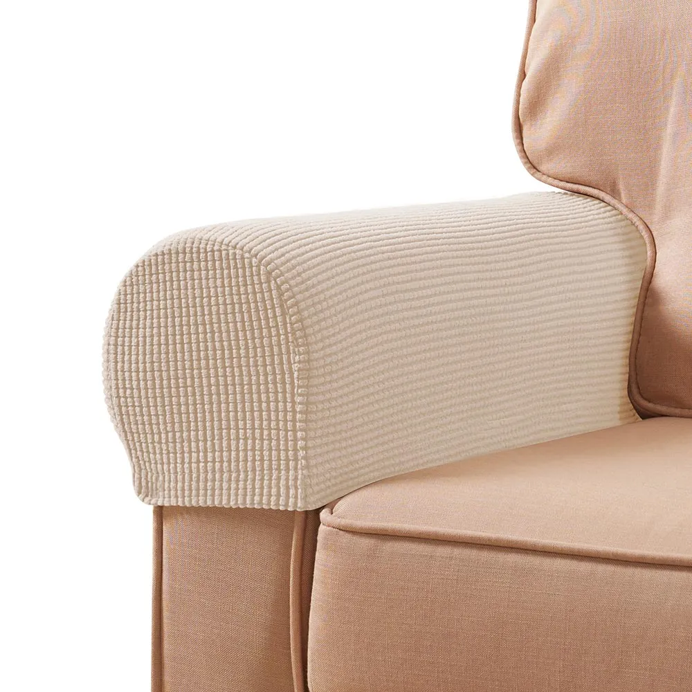 Midred Plaid Stretch Armrest Covers - Set of 2