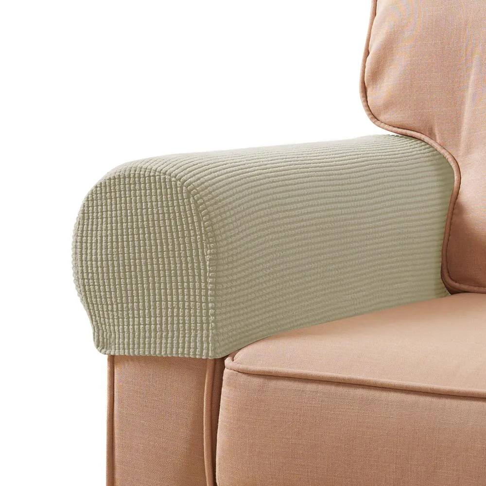 Midred Plaid Stretch Armrest Covers - Set of 2