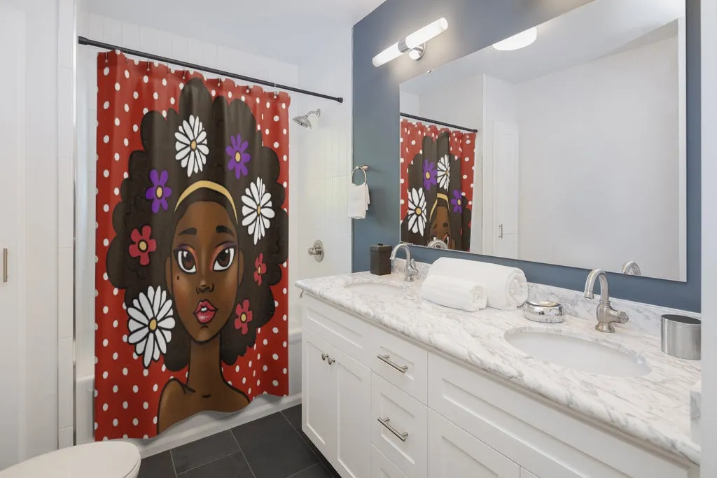NATURAL DOT Shower Curtain