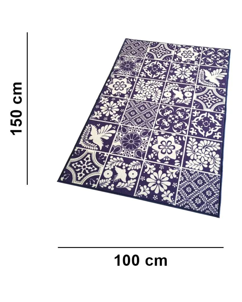 Nature Bloom Design Anti-Slip Nylon Area Rug | 3 x 5 ft