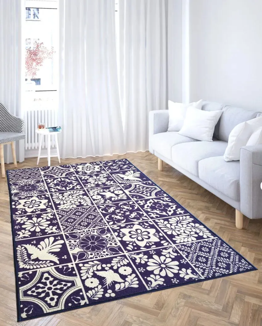 Nature Bloom Design Anti-Slip Nylon Area Rug | 3 x 5 ft