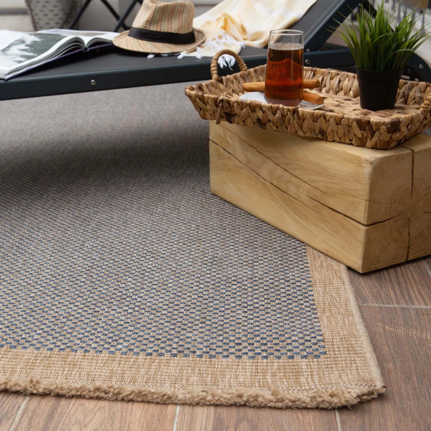 Nature Outdoor Rug Blue | 5200B