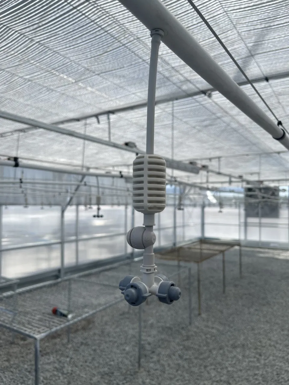 Netafim Coolnet Pro Upside-Down Overhead Greenhouse Mister Sprinkler Complete with Tube & Anti Drain Valve