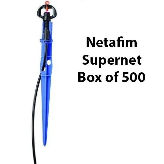 Netafim Supernet Tree Sprinklers with Stake and 60cm Tube Box of 500