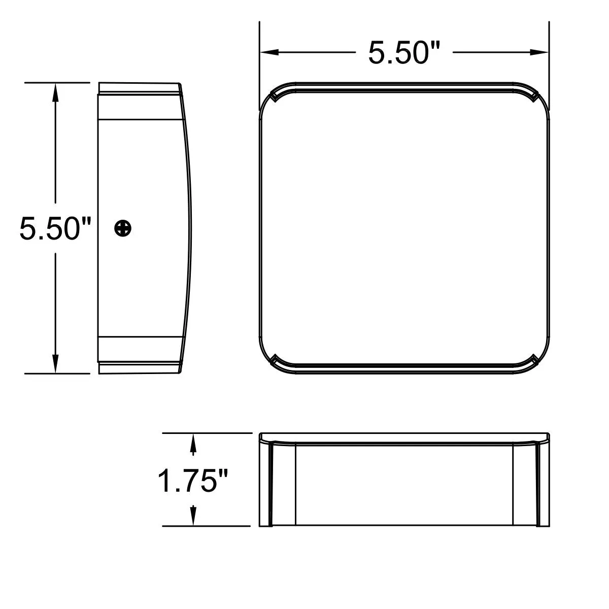 Newport 6 in. LED Outdoor Wall Light White Finish