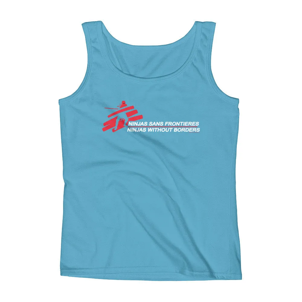 Ninjas without Borders Fitted Tank Top