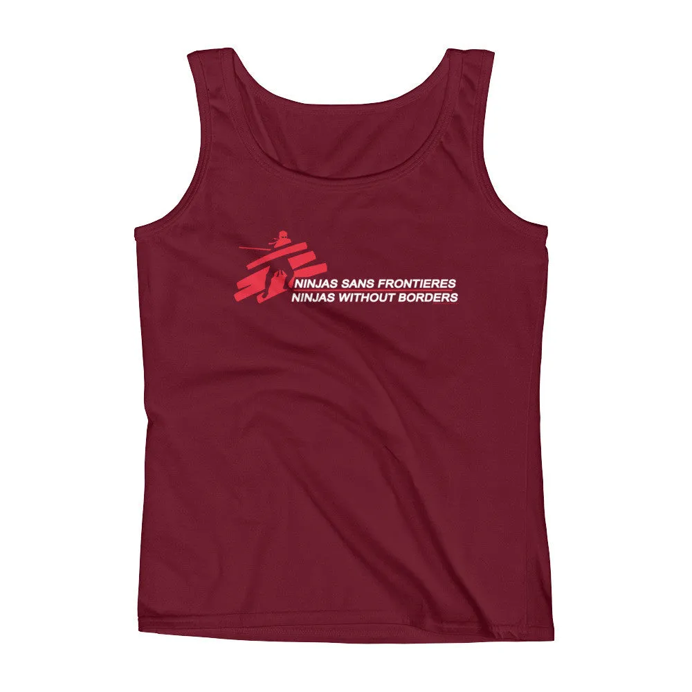 Ninjas without Borders Fitted Tank Top