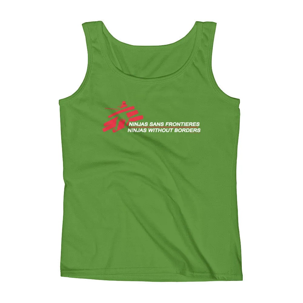 Ninjas without Borders Fitted Tank Top