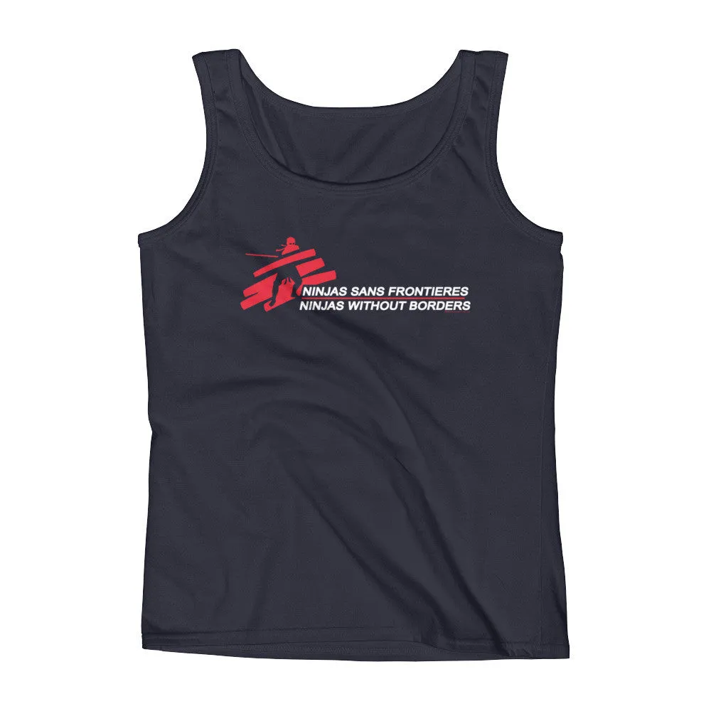 Ninjas without Borders Fitted Tank Top