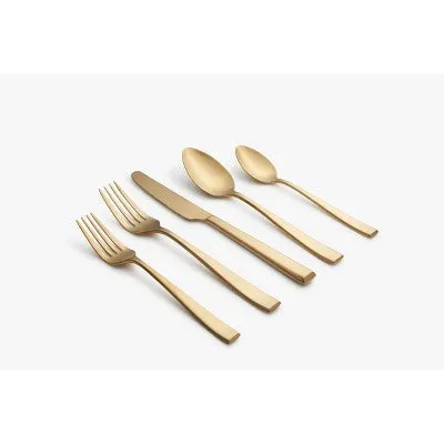 Open Box - 20pc Samira Champagne Satin Flatware Set - Cambridge Silversmiths