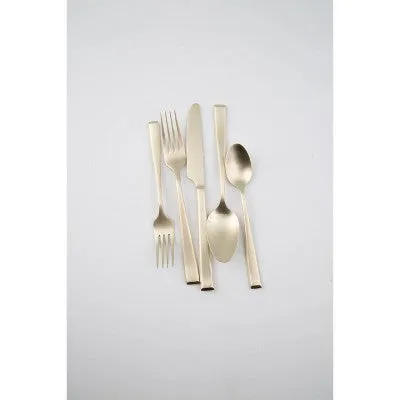 Open Box - 20pc Samira Champagne Satin Flatware Set - Cambridge Silversmiths