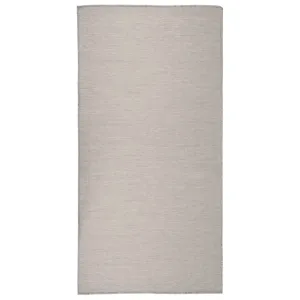 Outdoor Flatweave Rug 100x200 cm Taupe
