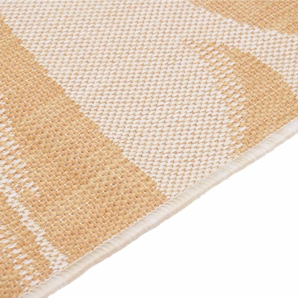 Outdoor Flatweave Rug 160x230 cm Leaf Pattern