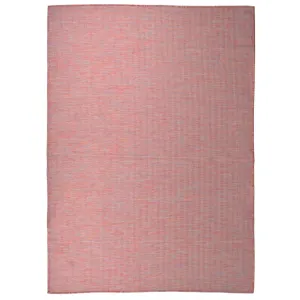 Outdoor Flatweave Rug 200x280 cm Red