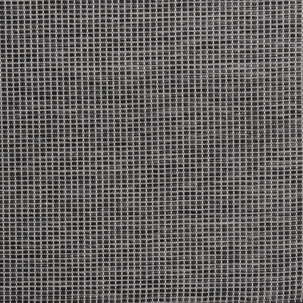 Outdoor Flatweave Rug 80x150 cm Grey