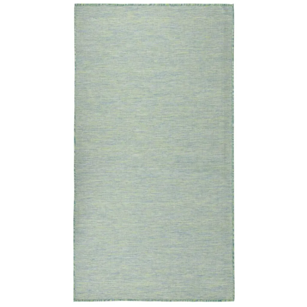 Outdoor Flatweave Rug 80x150 cm Turquoise