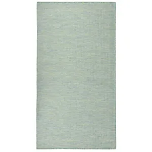 Outdoor Flatweave Rug 80x150 cm Turquoise