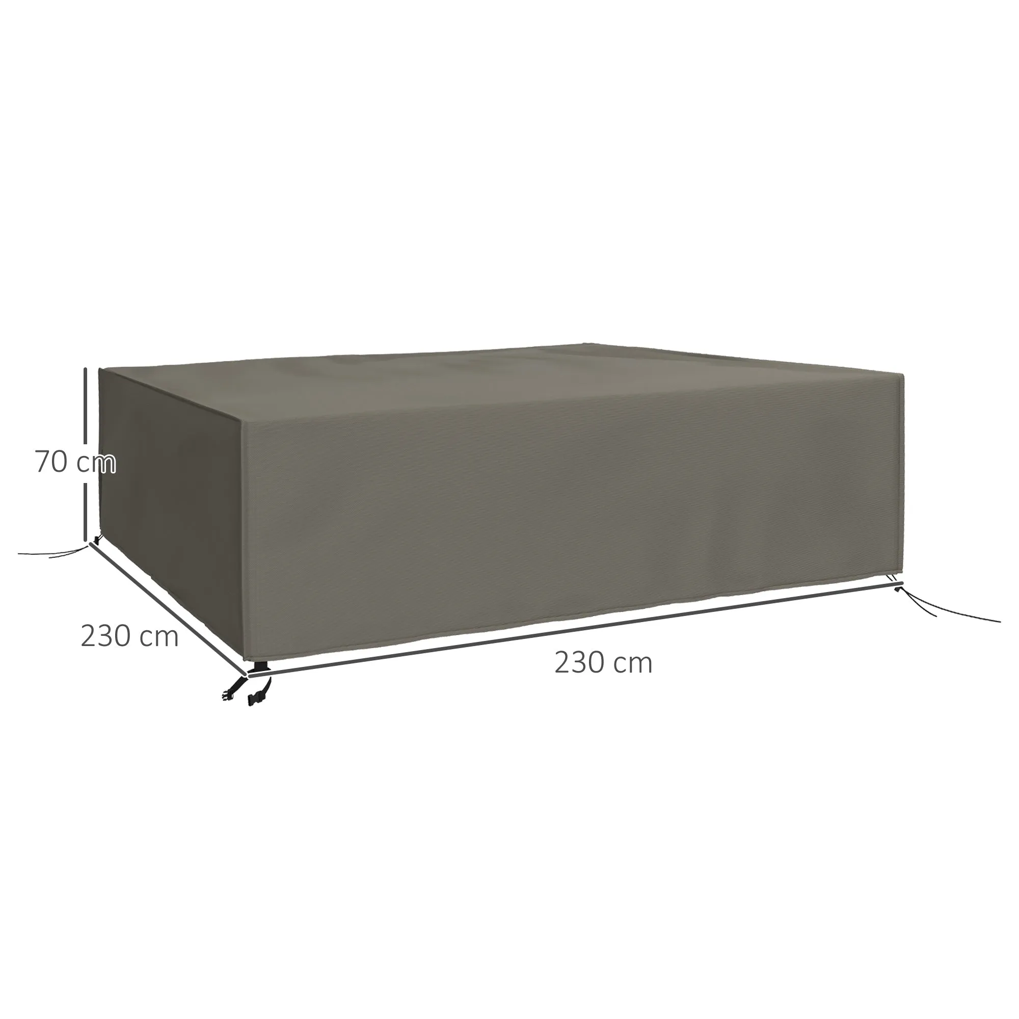 Outsunny Large Garden Set Square Cover Outdoor Furniture Waterproof Resist Fade