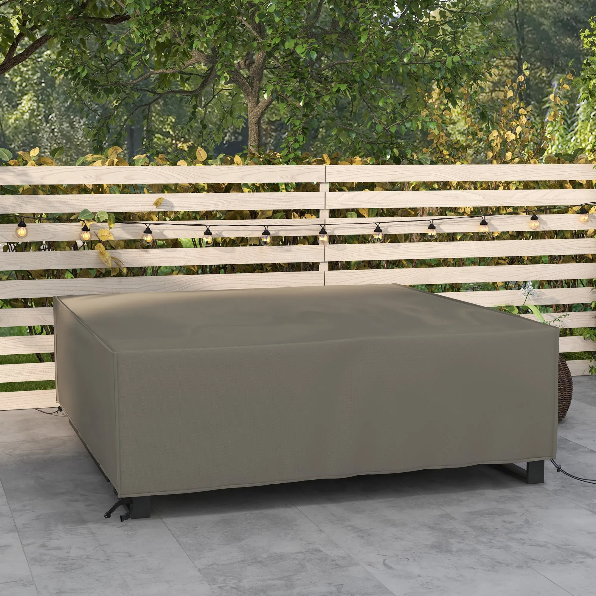 Outsunny Large Garden Set Square Cover Outdoor Furniture Waterproof Resist Fade