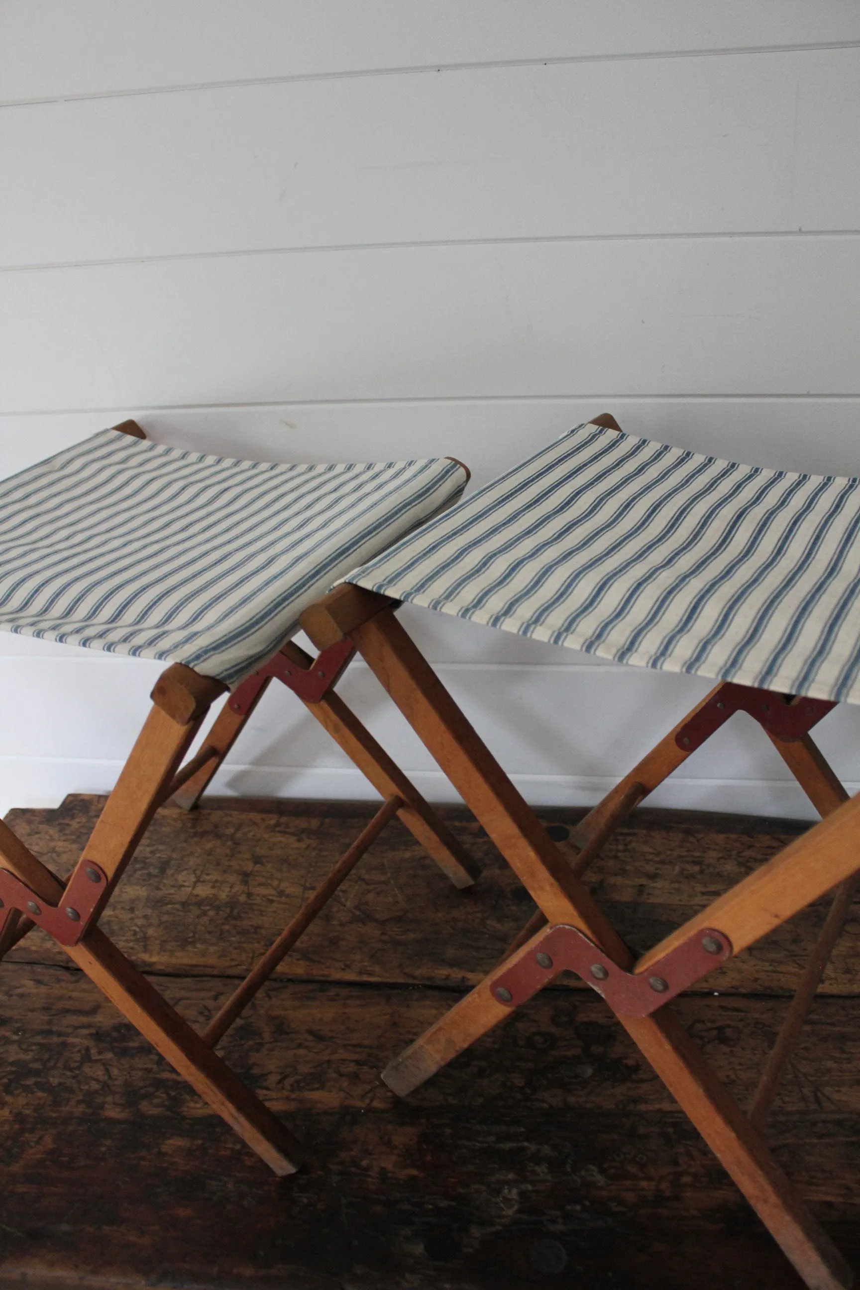 Pair of Vintage Camp Stools