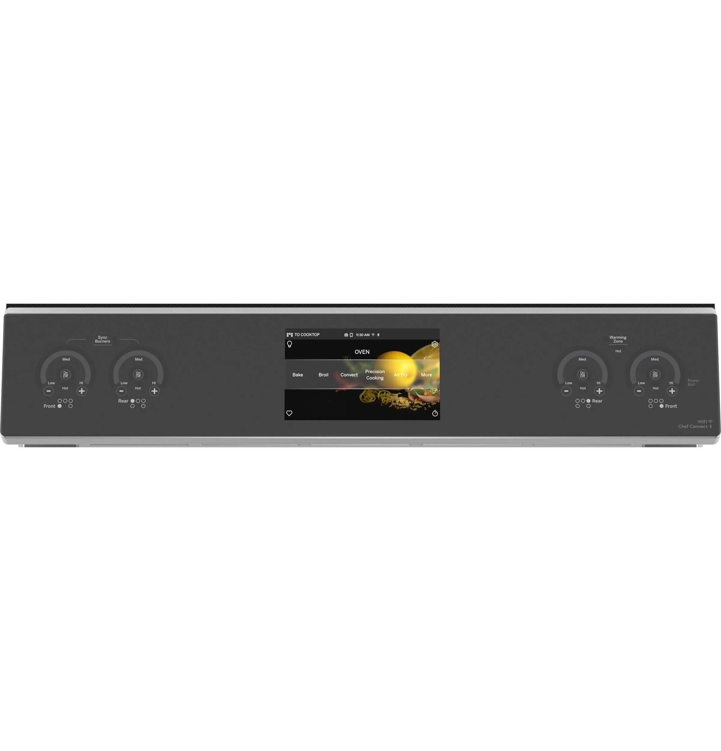 PHS93XYPFS GE Profile™ 30" Smart Slide-In Front-Control Induction Fingerprint Resistant Range with In Oven Camera