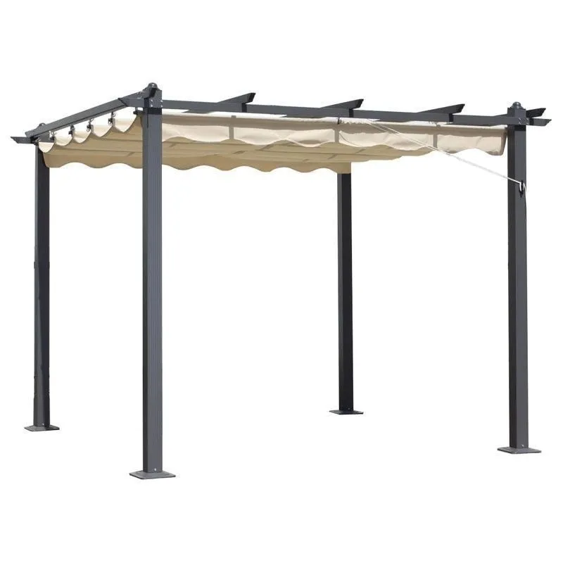 Premium Garden Gazebo 3x3m Aluminium by Croft with a Cream Canopy