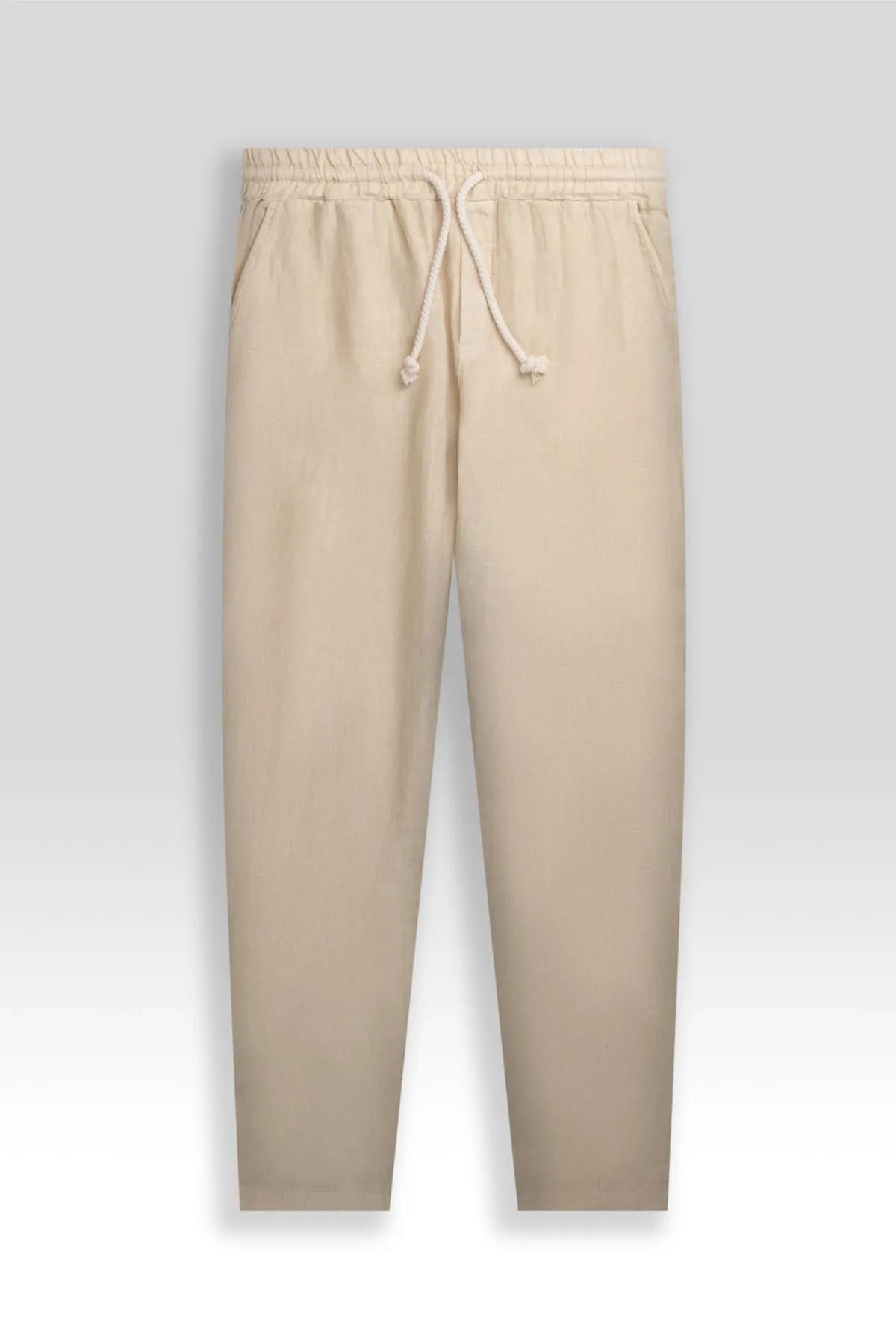 Premium Linen Pants in Almond