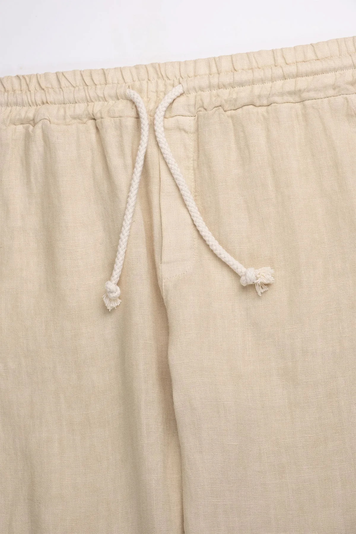 Premium Linen Pants in Almond
