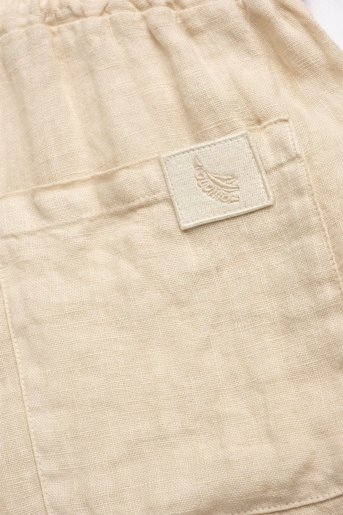 Premium Linen Pants in Almond