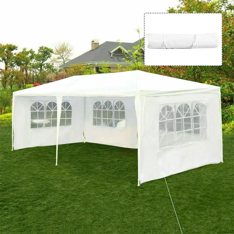 PulseMartix  10' x 20' Canopy Tent Heavy Duty Wedding Party Tent with 4 Sidewalls & Carry Bag, Portable Canopy Shelter Tent Pavilion Event Tent  for Outdoor Use