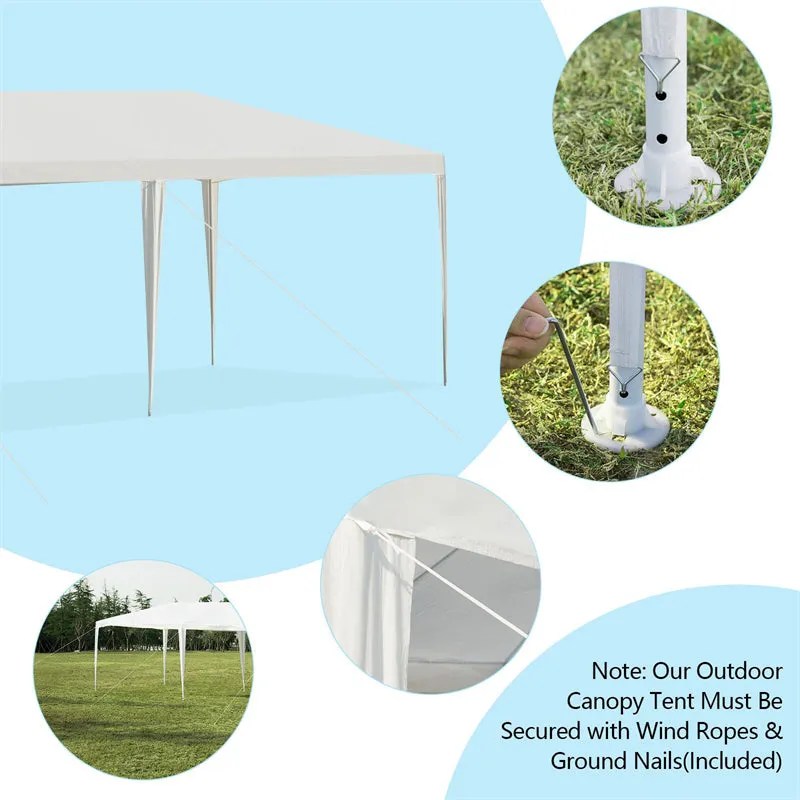 PulseMartix  10' x 20' Canopy Tent Heavy Duty Wedding Party Tent with 4 Sidewalls & Carry Bag, Portable Canopy Shelter Tent Pavilion Event Tent  for Outdoor Use