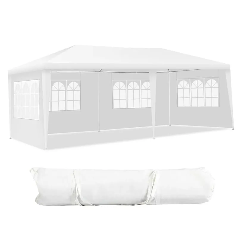 PulseMartix  10' x 20' Canopy Tent Heavy Duty Wedding Party Tent with 4 Sidewalls & Carry Bag, Portable Canopy Shelter Tent Pavilion Event Tent  for Outdoor Use