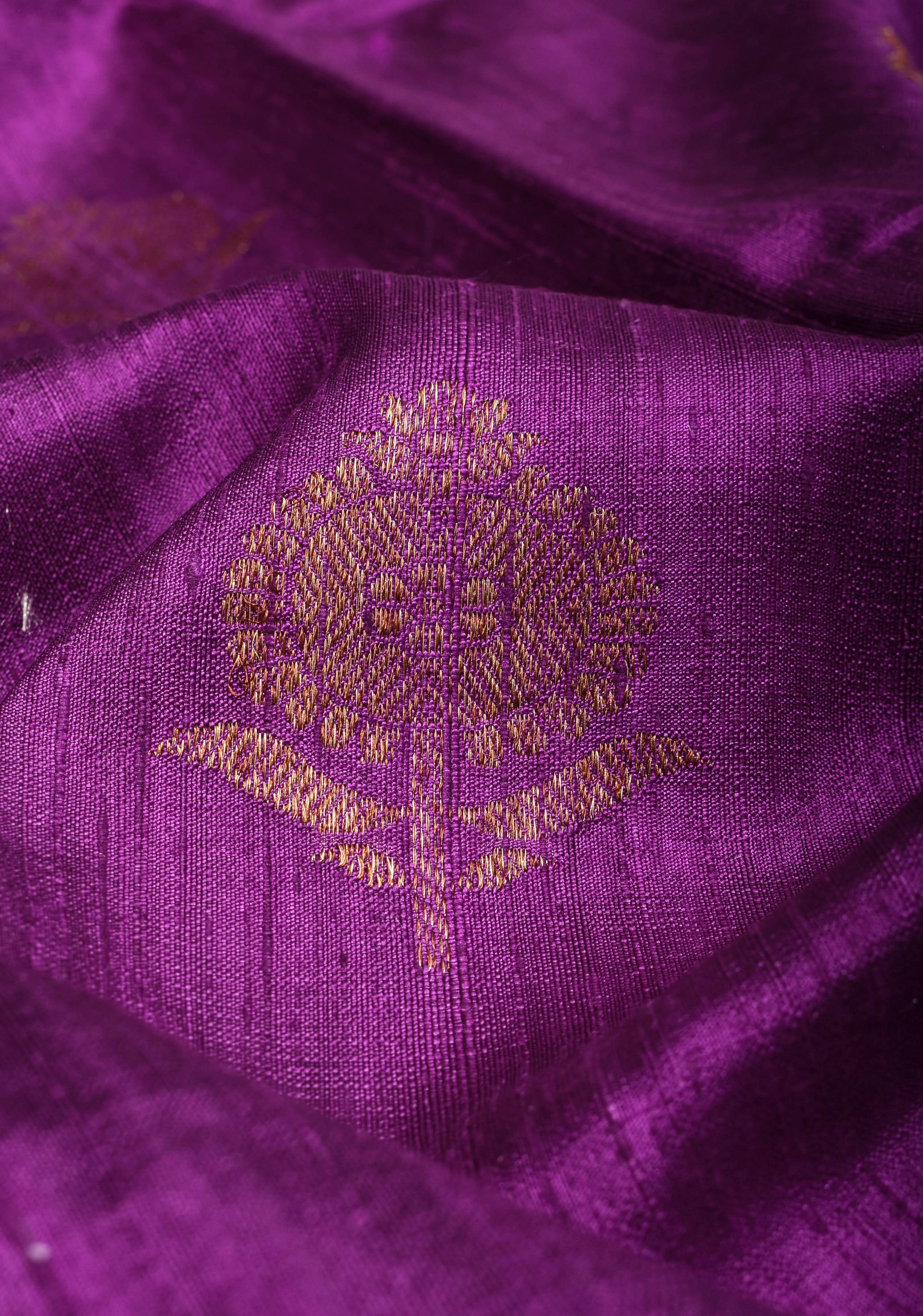 Pure raw Silk Banarasi Silk Saree with Antique Tone Zari motifs and contrasting Blouse piece  | SILK MARK CERTIFIED
