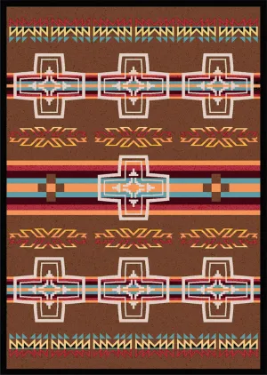 "Canyon Cross - Sunset" Western Area Rugs - Choose from 6 Sizes!