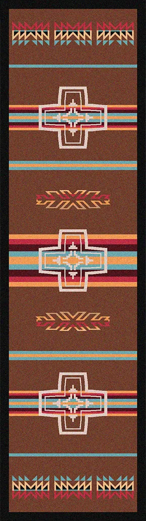 "Canyon Cross - Sunset" Western Area Rugs - Choose from 6 Sizes!
