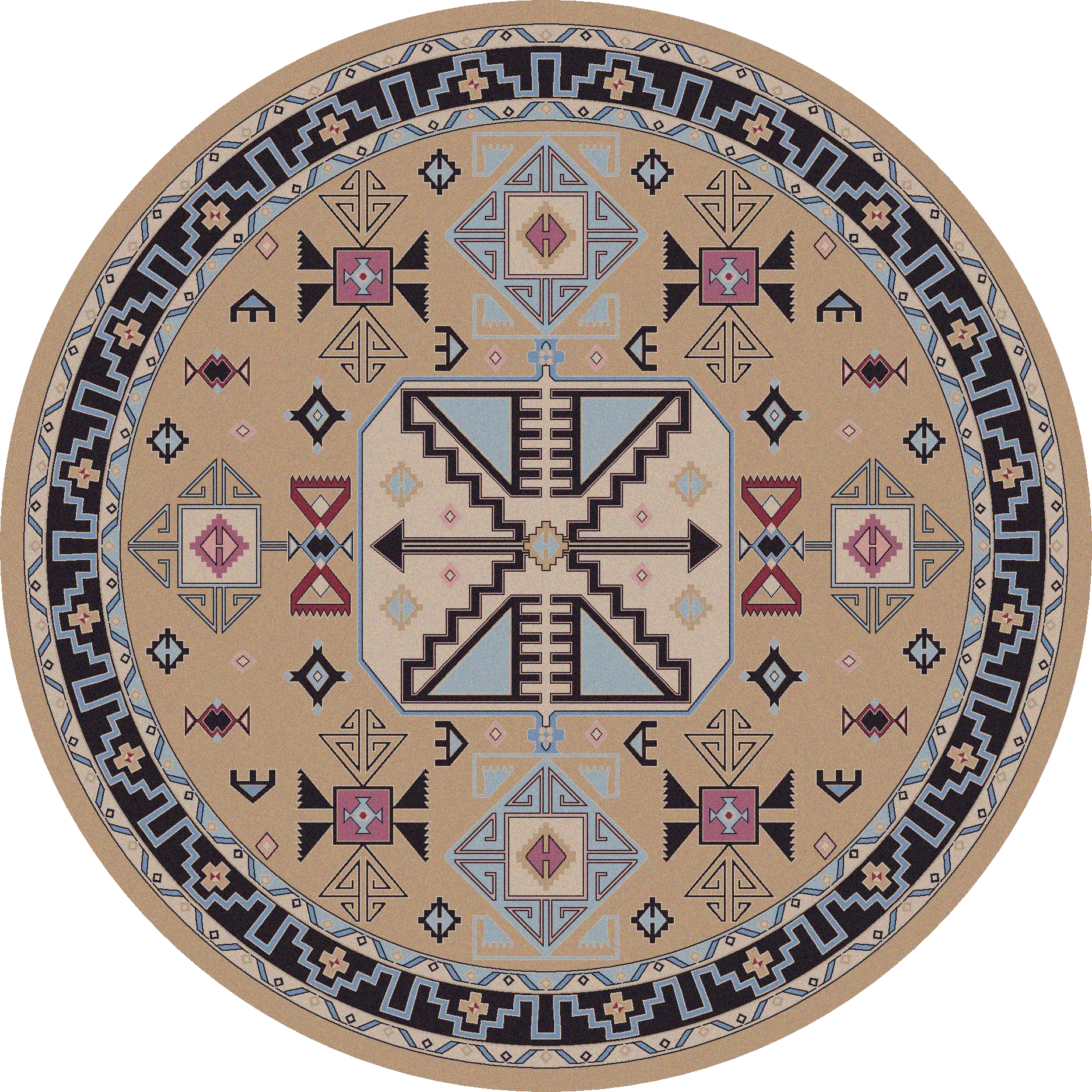 "Copper Canyon San Angelo" Southwestern Area Rugs - Choose from 6 Sizes!