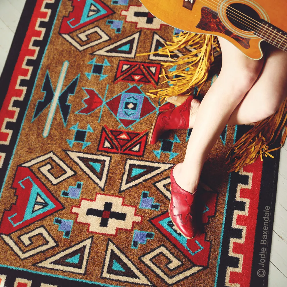 "Four Rams - Bright" Southwestern Area Rugs - Choose from 6 Sizes!