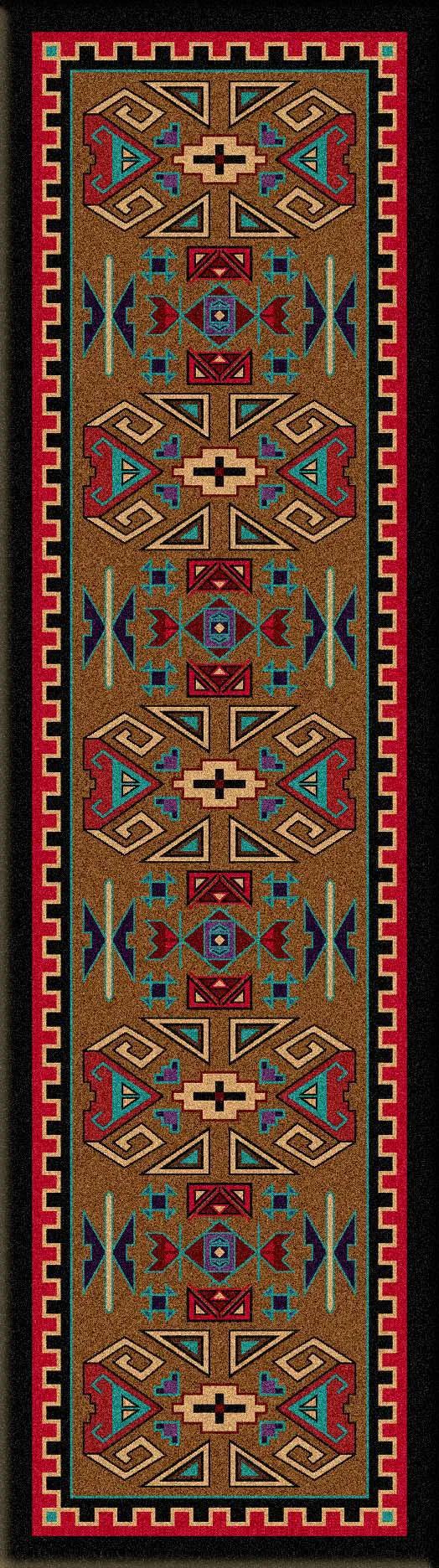 "Four Rams - Bright" Southwestern Area Rugs - Choose from 6 Sizes!