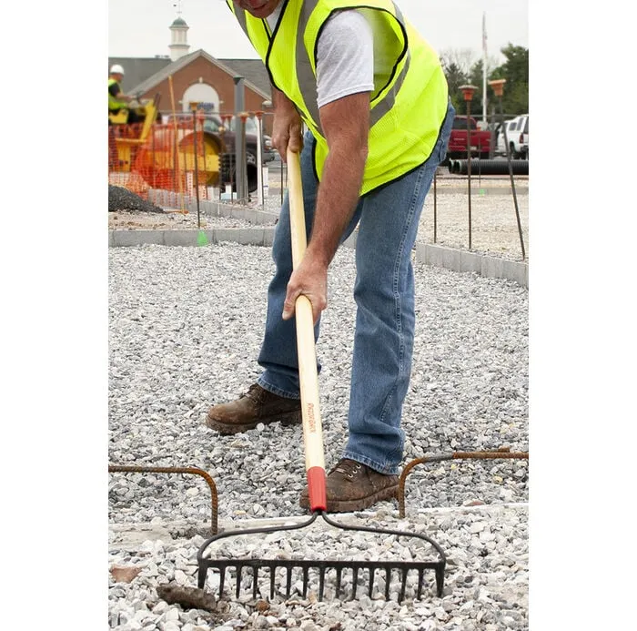Razor-Back 15 Tine Bow Rake, Forged with Wood Handle