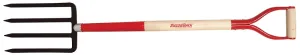Razor-Back 72103/SALD Spading Fork, 7 in W Tine, 11 in L Tines, Diamond Shaped Tine, 4-Tine, Steel Tine, 30 in L Handle :EA: QUANTITY: 1