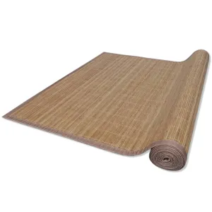 Rectangular Brown Bamboo Rug 150 x 200 cm