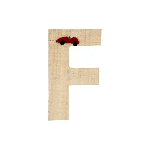 Rice DK Raffia Sticker Letter in Nature with Car Embroidery - F