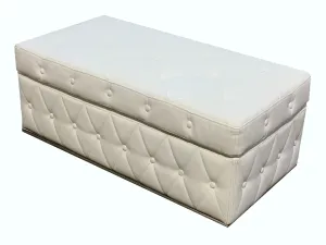 ROYALTY BENCH OTTOMAN - WHITE