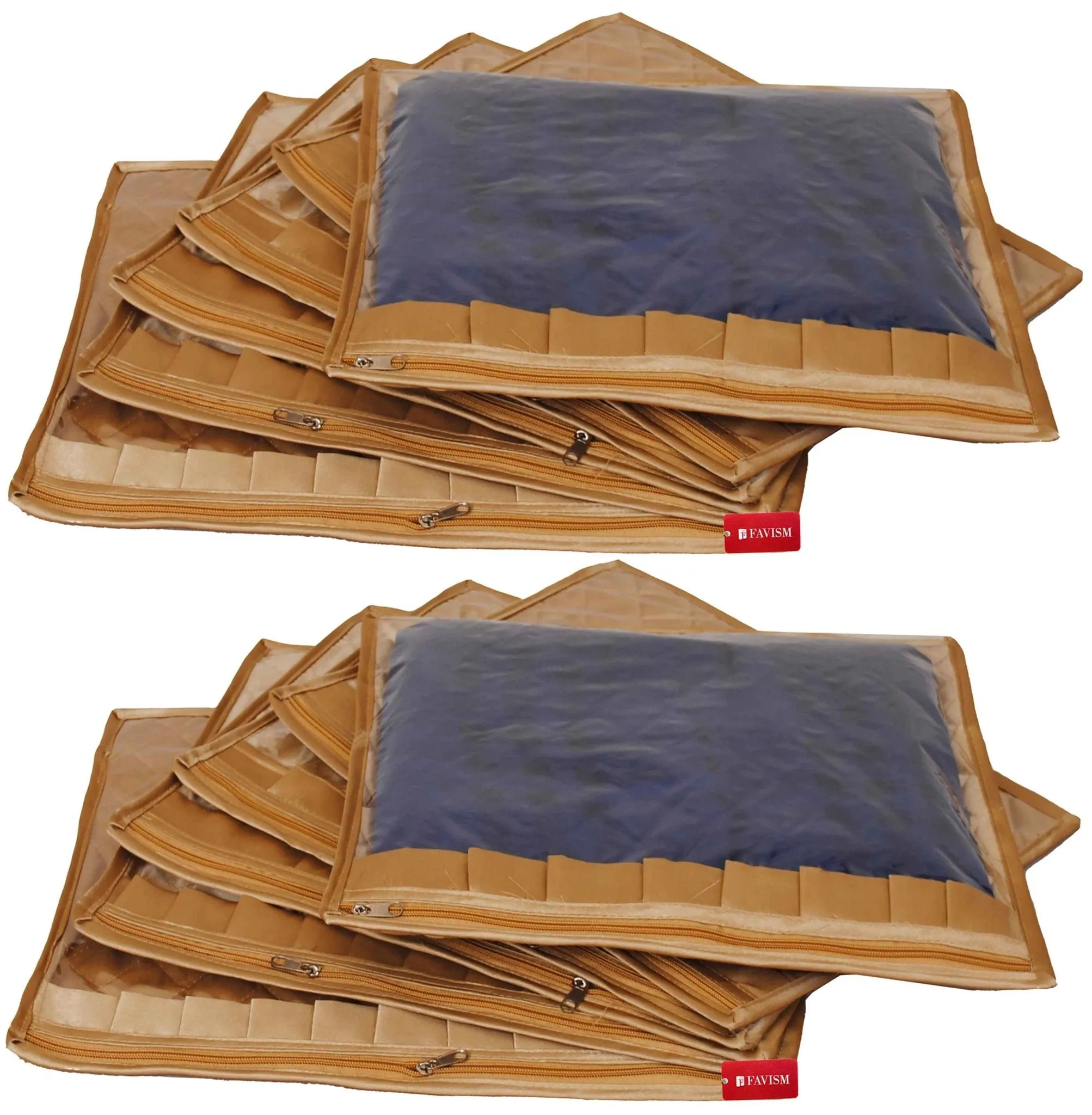 Satin single saree cover | garment cover combo pack of 12 pcs.